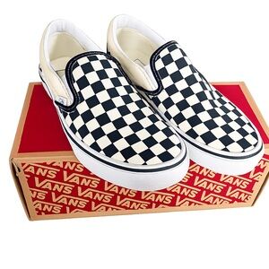 Classic Slip-On Checkerboard Black/White Shoes